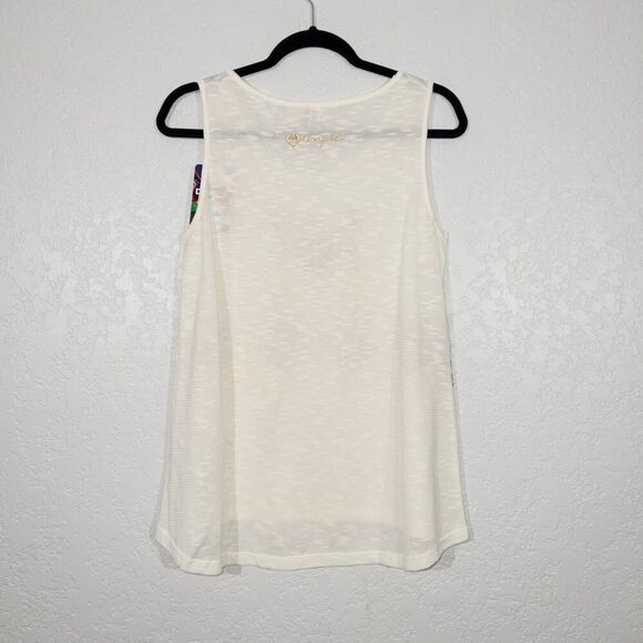 NWT Desigual White Embroidered Learn‎ Tank Top Size Small - Picture 8 of 8